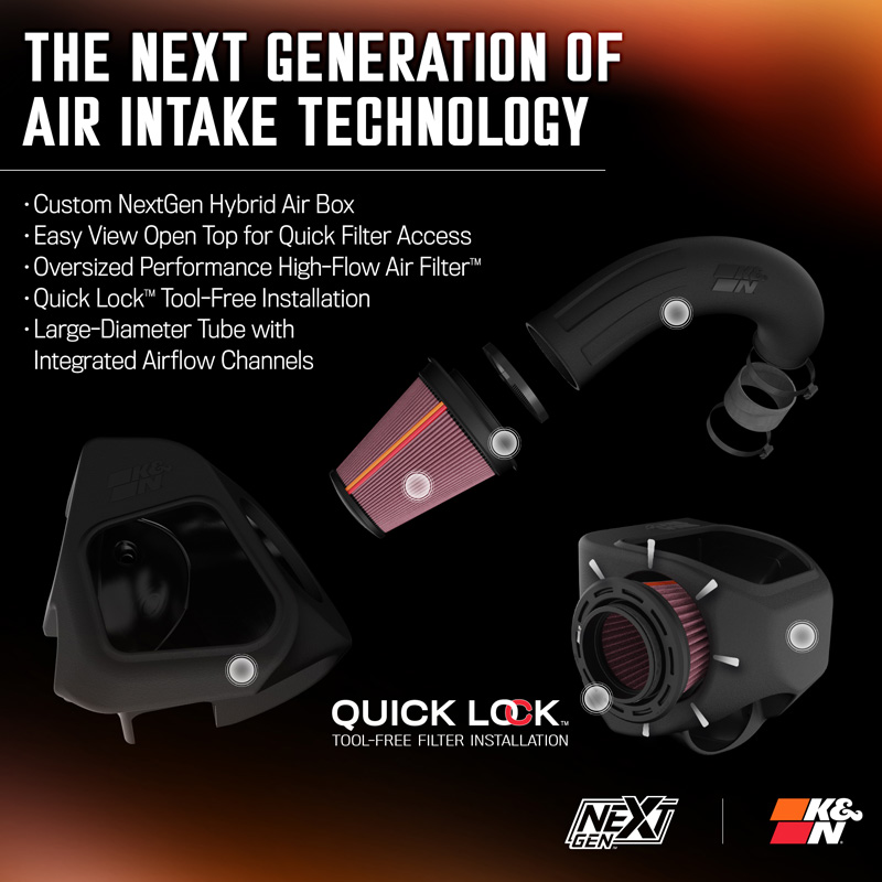 K&N NextGen Cold Air intake  RAM 1500 5.7L V8 2019-2024 (50-1578)