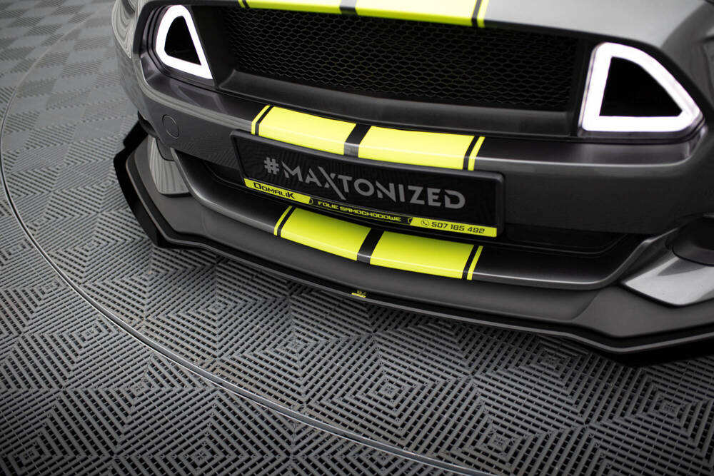 Voorspoiler Ford Mustang GT MK6 Zwart Street Pro + Flaps