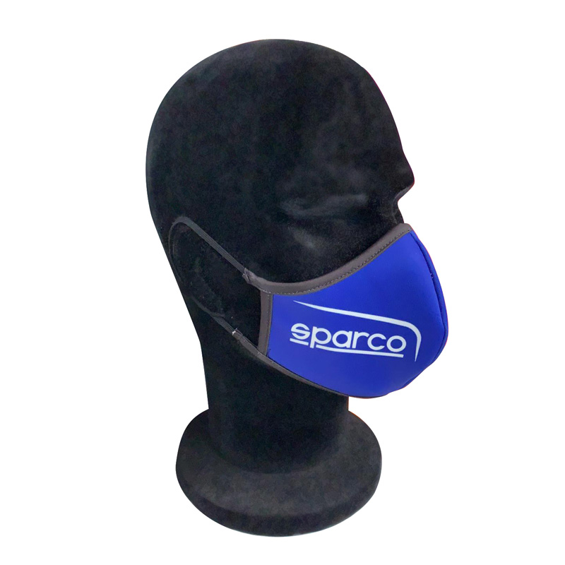 Sparco Beschermend & Uitwasbaar Gezichtsmasker (mondkapje) - Blauw - per stuk