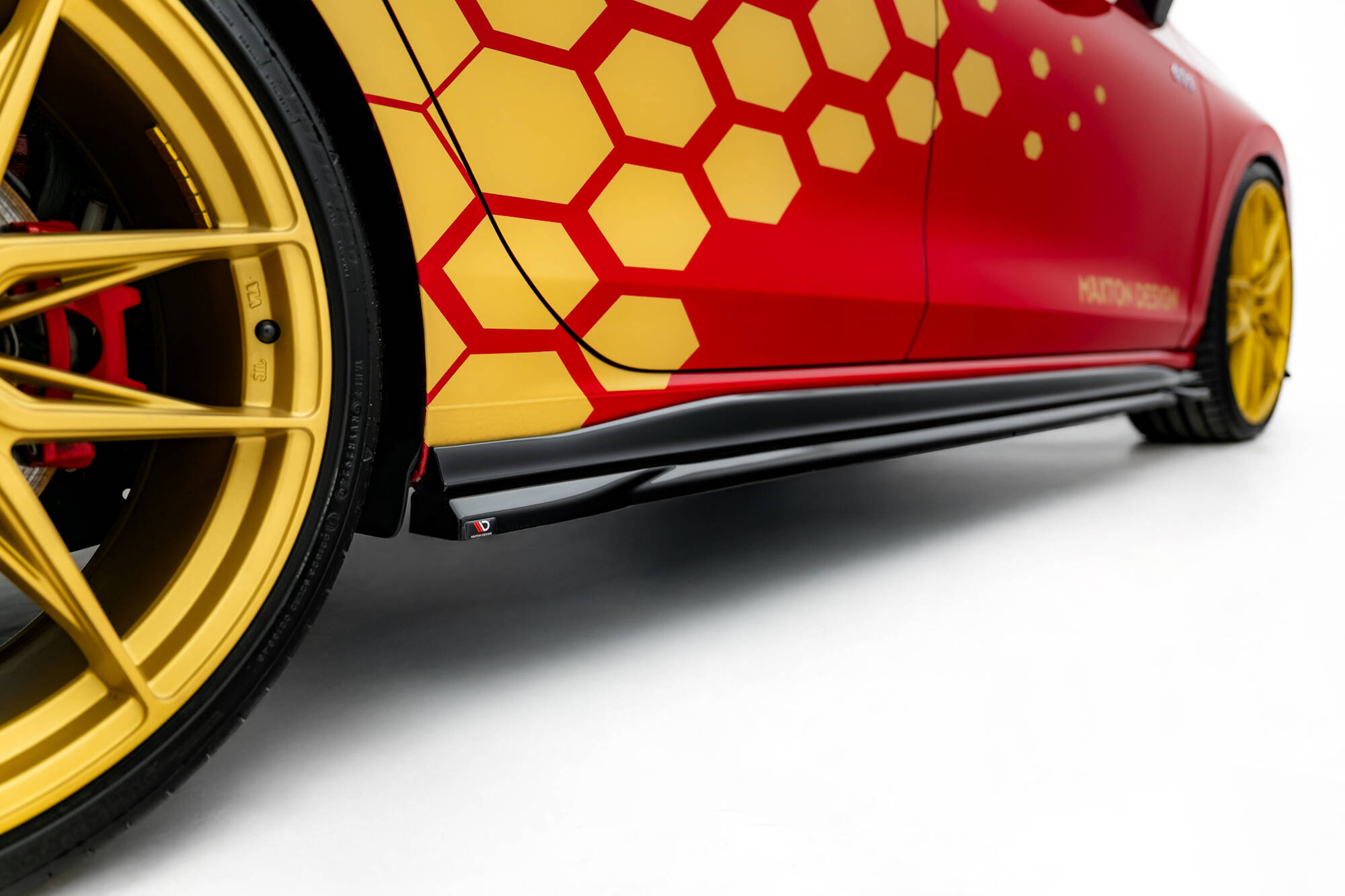 Zijskirts V.1 Volkswagen Golf GTI Clubsport MK8 Facelift Maxton Glanzend zwart