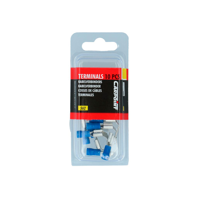 Carpoint Vlakstekker Tab 562 Blauw Blister 10-stuks