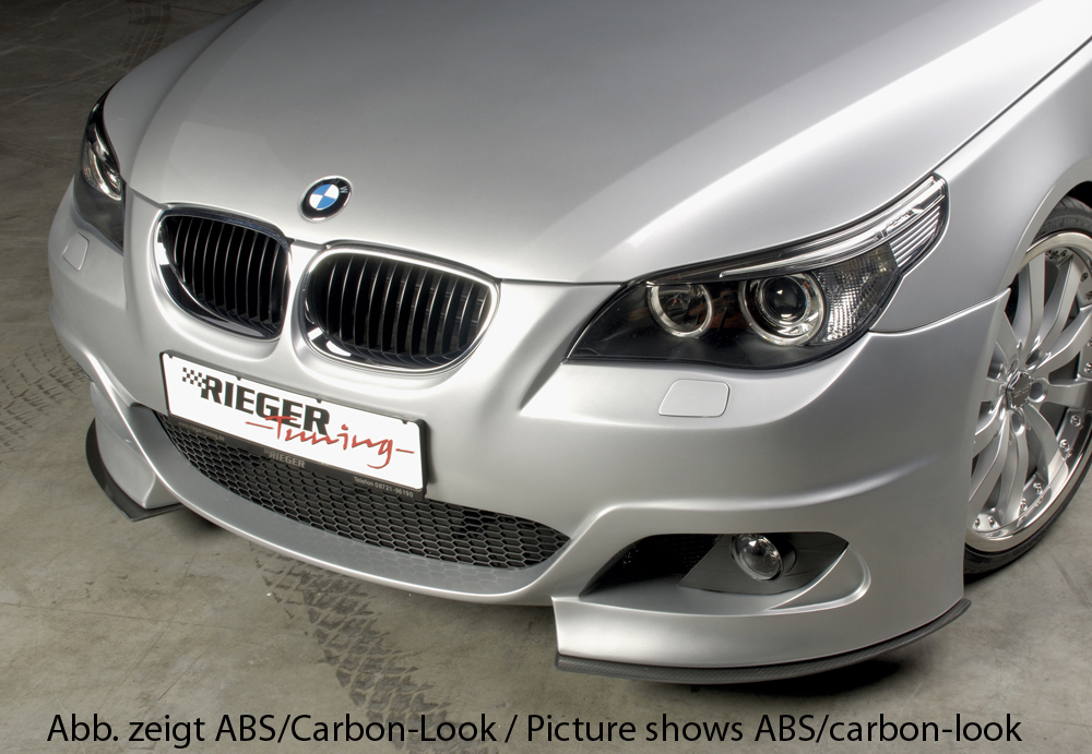 Spoilerzwaard 2 delig ABS t.b.v. Voorbumper BMW 5 Serie E-60 ABS