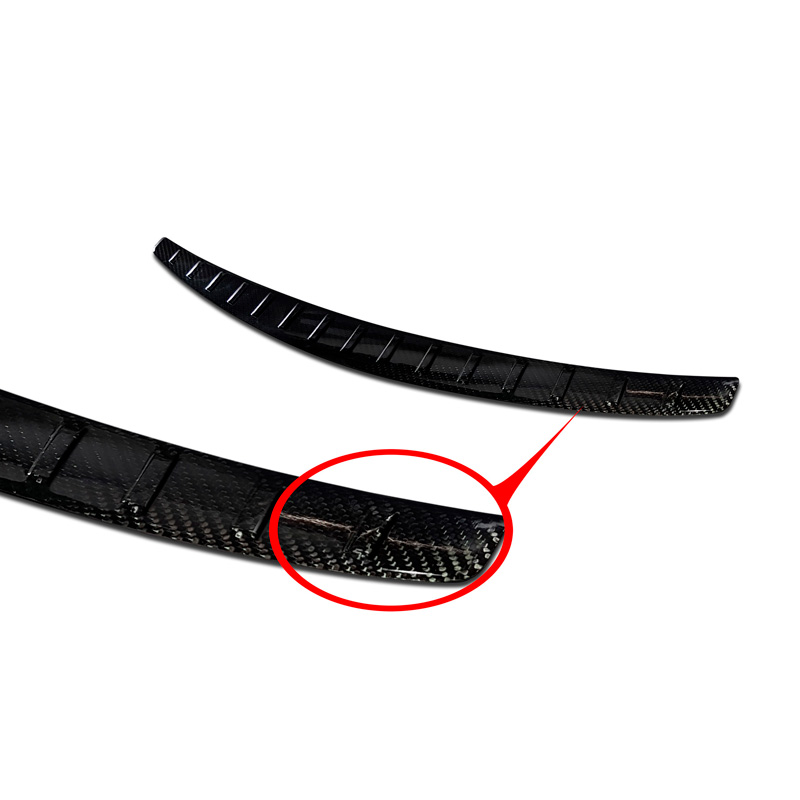 Echt 3D Carbon Achterbumperprotector  Mercedes C-Klasse W205 Sedan 2014-2019 & FL 2019-2021 'Ribs'