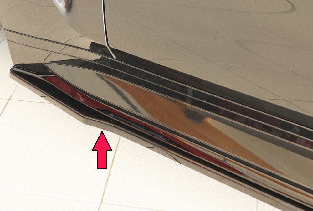 Zijskirts BMW 3-series G80 M3 03.21-  glans zwart