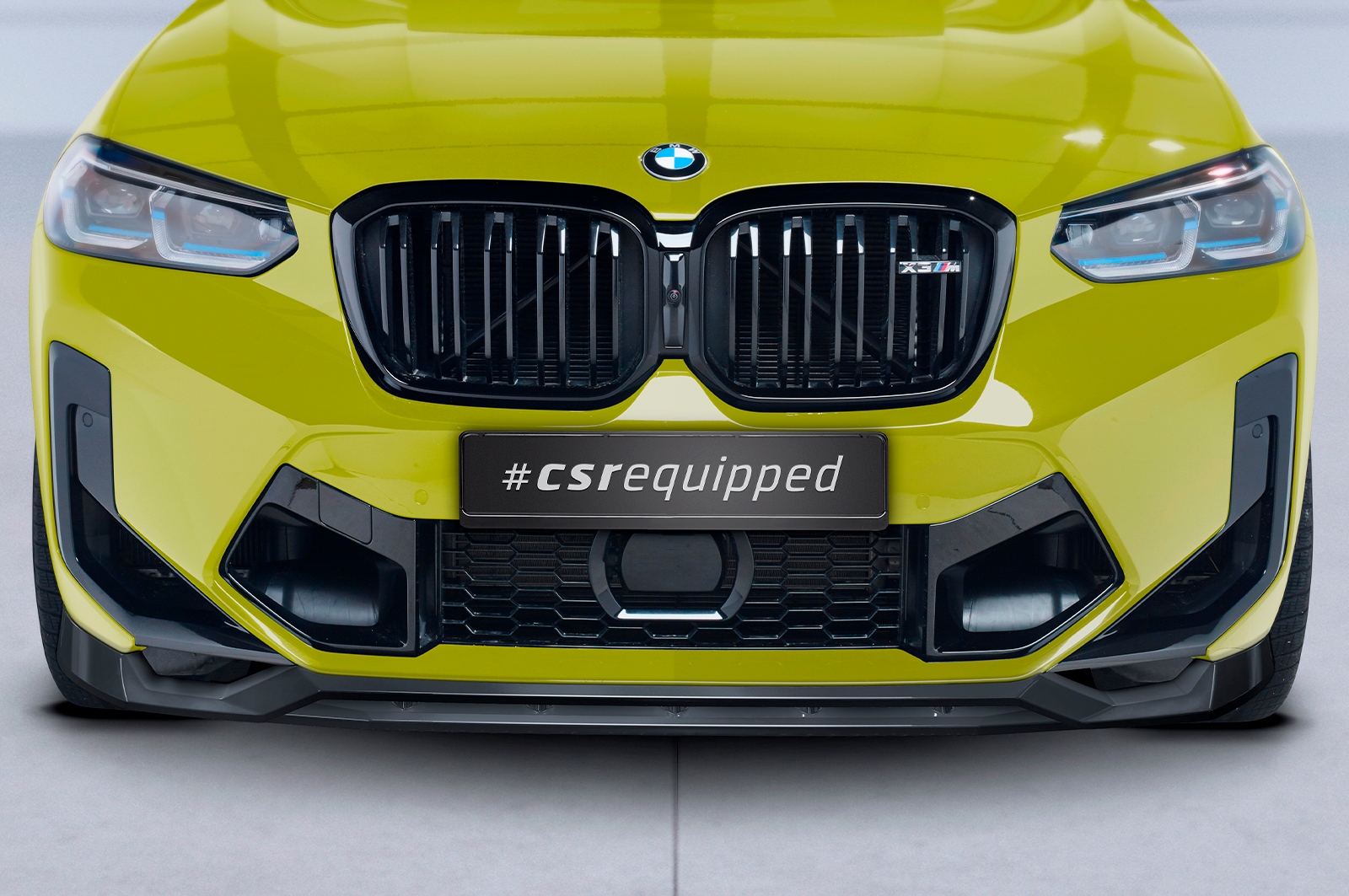 Voorspoiler BMW X3M F97 FL CSR Glans Zwart