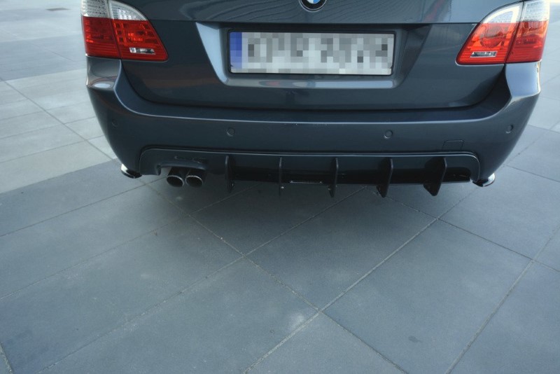 Achter Diffuser BMW 5 E61 (TOURING) WAGON M-PACK Glanzend Zwart