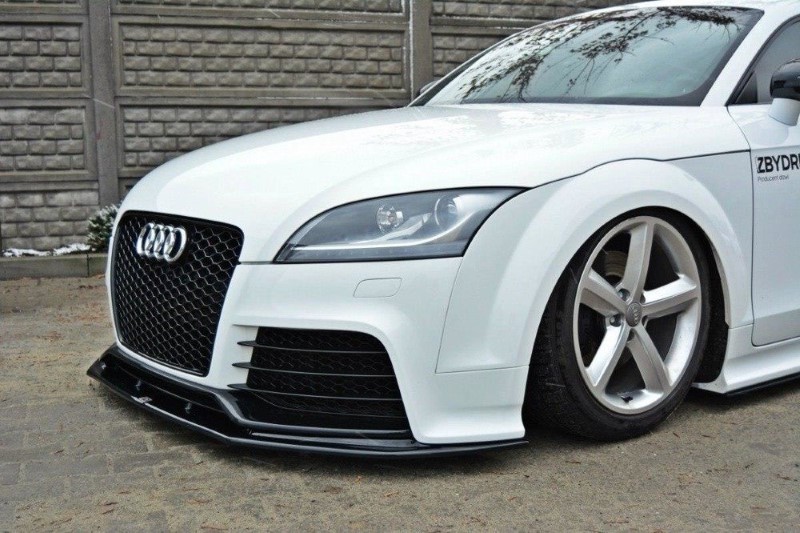 Voorspoiler V.1 Audi TT RS 8J Glanzend Zwart