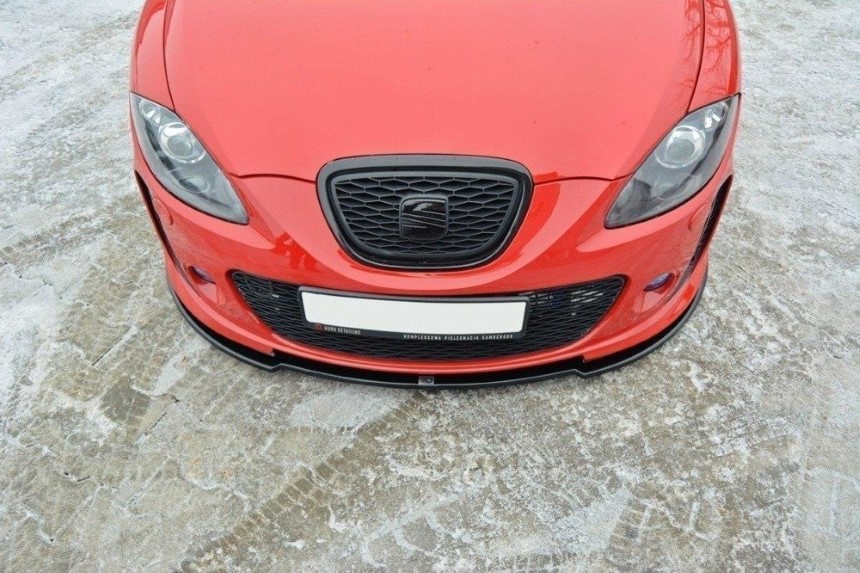 Voorspoiler Seat Leon 1P Maxton Design glans zwart