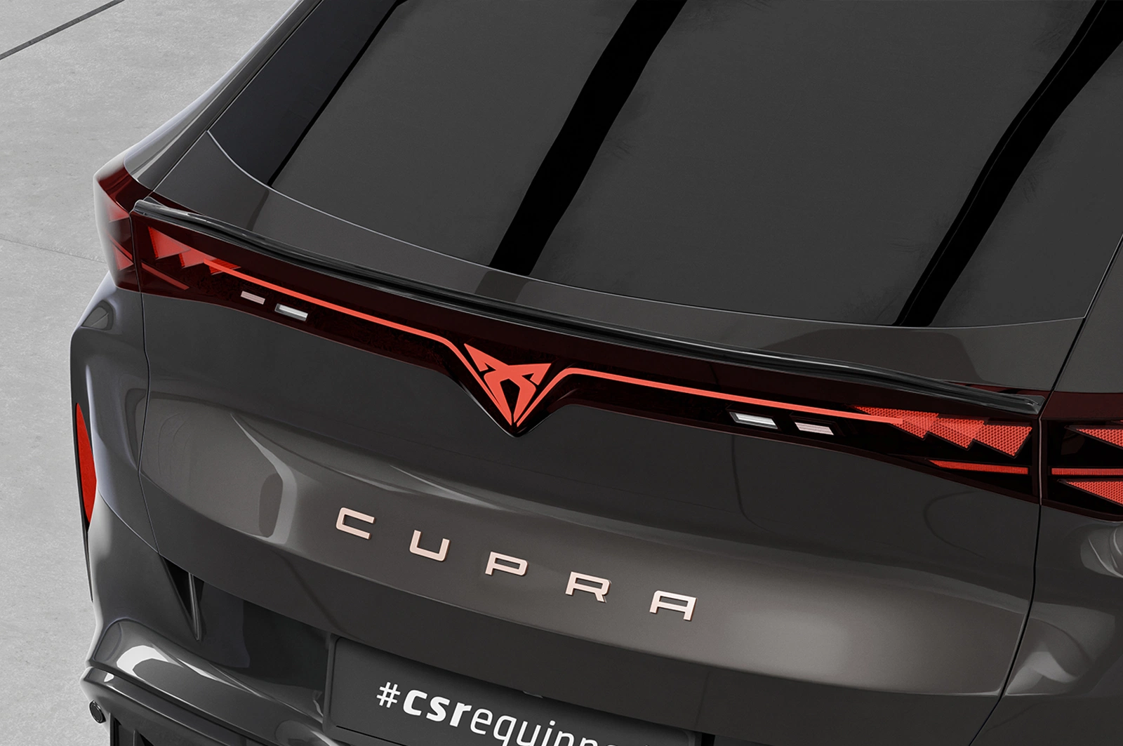 Achterspoiler voor Cupra Tavascan glans zwart