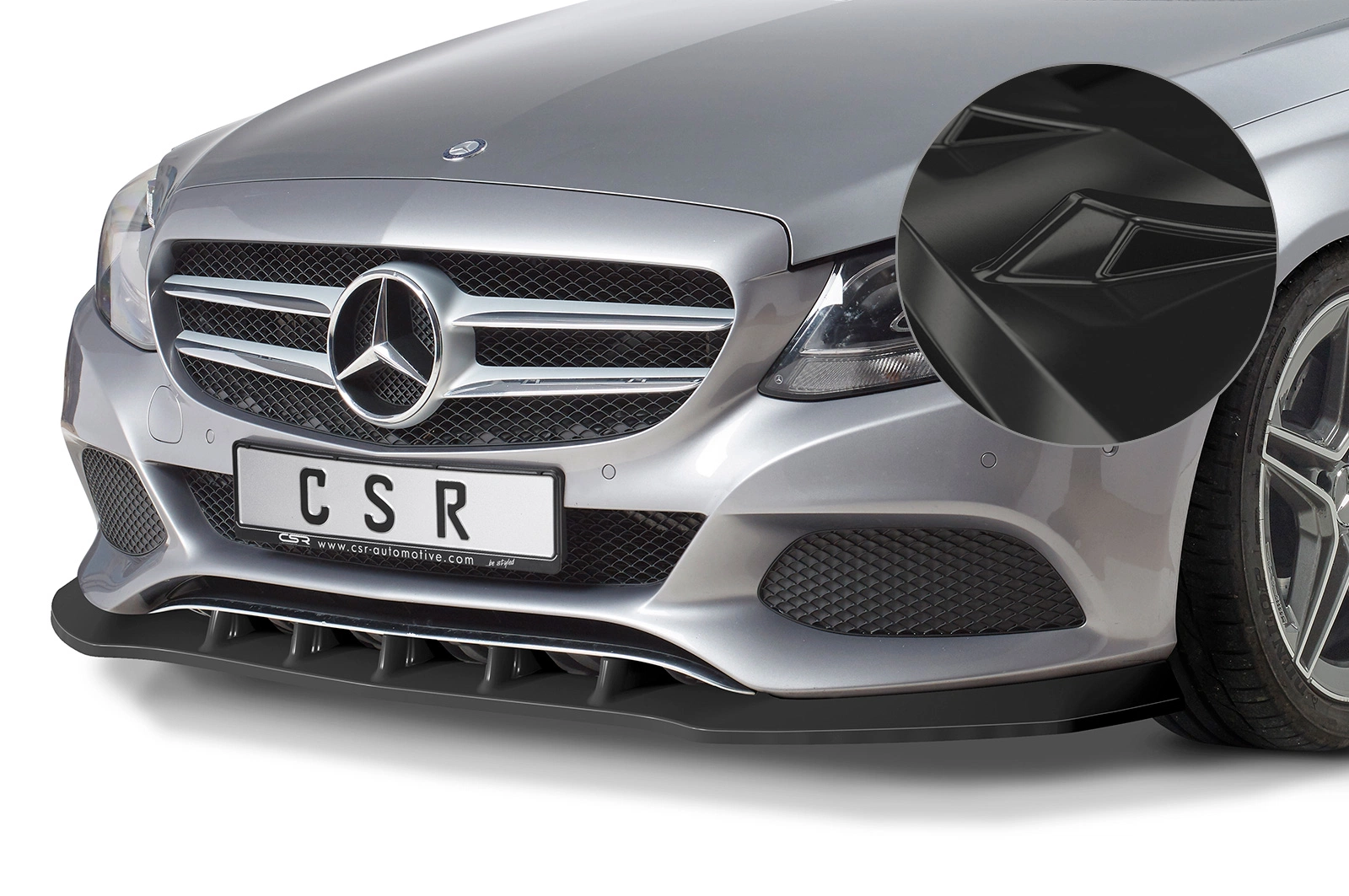 Voorspoiler Mercedes-Benz C-Klasse 205 glans zwart – 02/2014–04/2018 (pré-facelift)