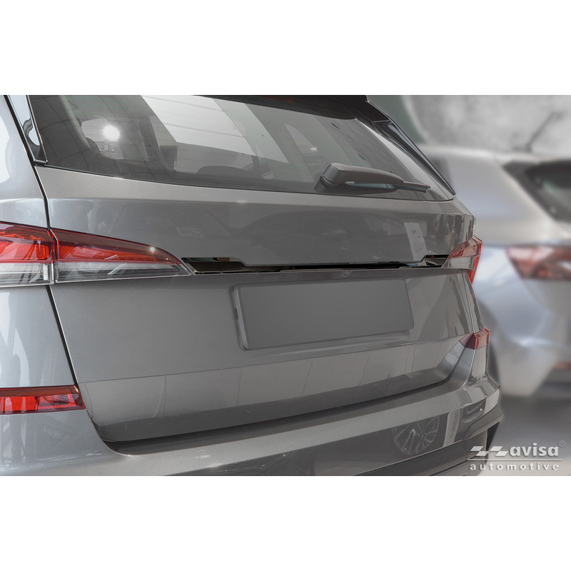 Avisa Zwart Chroom RVS Kofferbak Sierlijst  Skoda Kamiq (NW4) 2019-2024 & Facelift 2024-