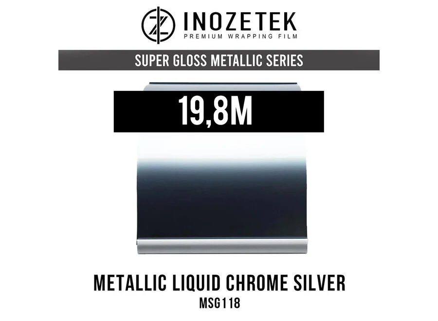 Inozetek Super Gloss Metallic Liquid Chrome Silver - MSG118 20m