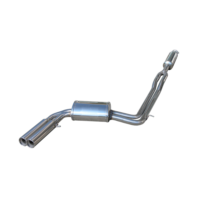 100% RVS Middendemper + Sportuitlaat  Volvo V70 2.5T AWD R (300pk) 2003-2006 2x80mm Racing