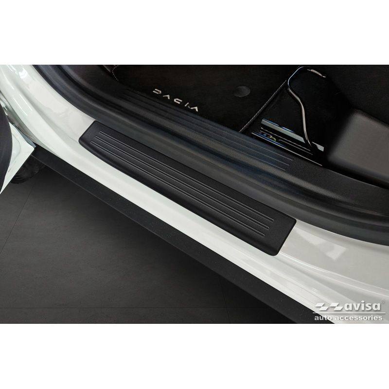 Zwart RVS Instaplijsten  Dacia Duster III 2024- - 'Lines' - 4-delig