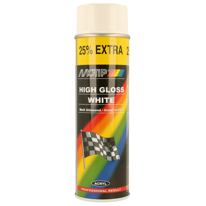 Motip Rallye Lak - Wit hoogglans - 500ml