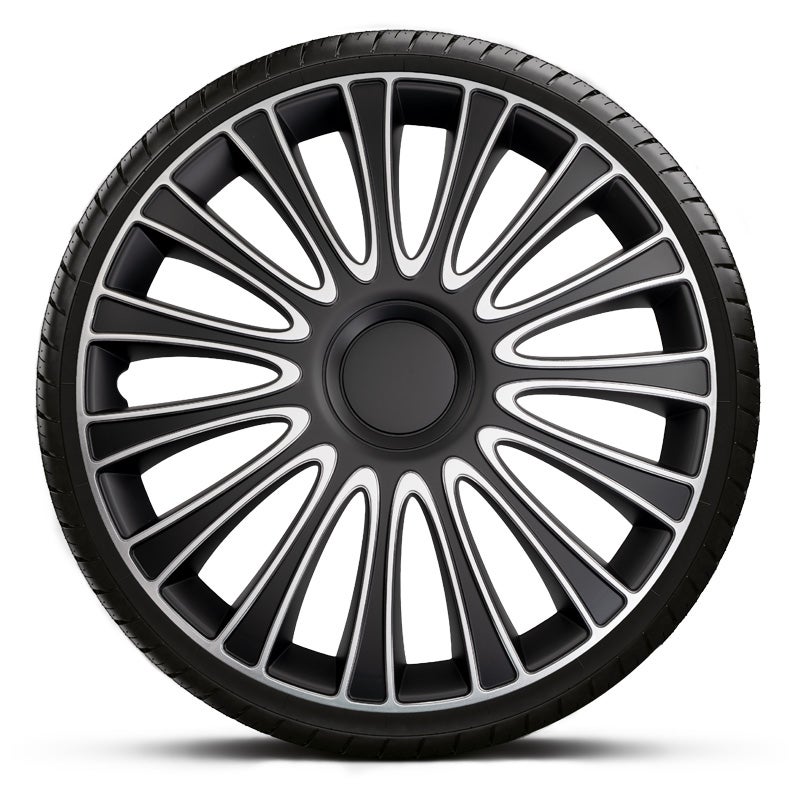 4-Delige Wieldoppenset LeMans 19-inch zwart/zilver