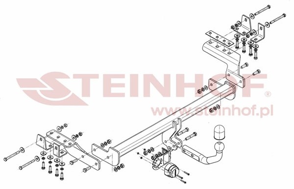 Trekhaak Mitsubishi Lancer 4D 12/2007-2012