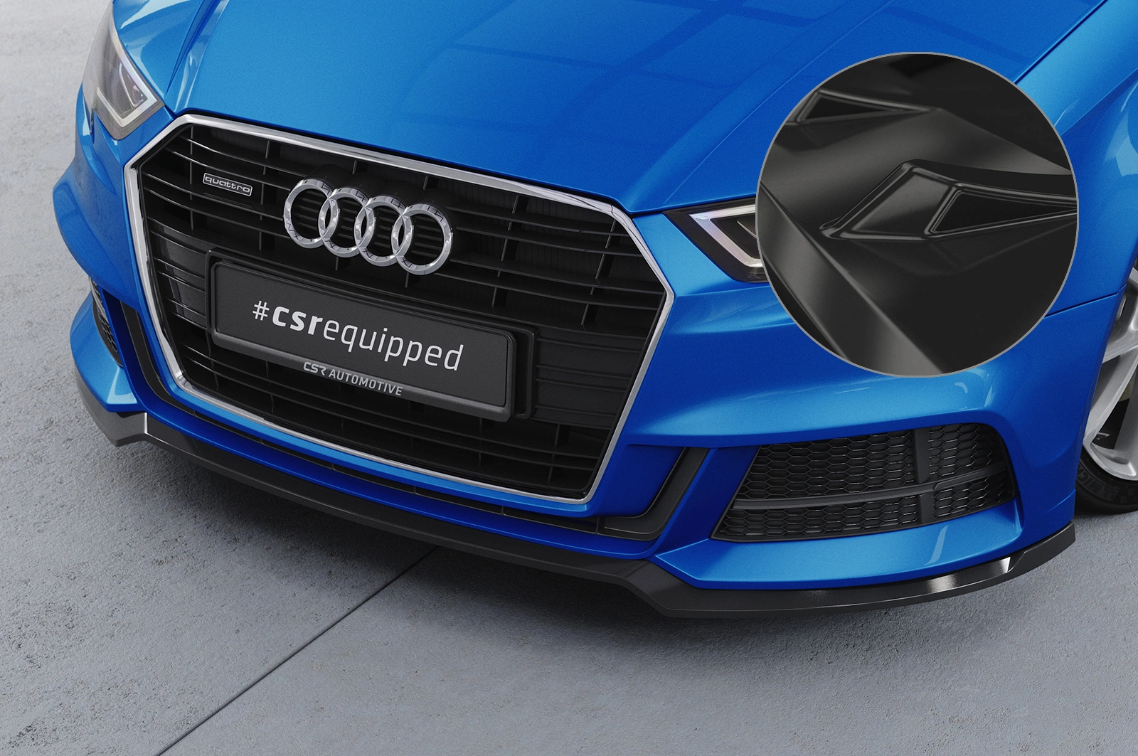 Voorspoiler Audi A3 S-Line / S3 8V 2016-2020 (Facelift) Glans Zwart – CSR