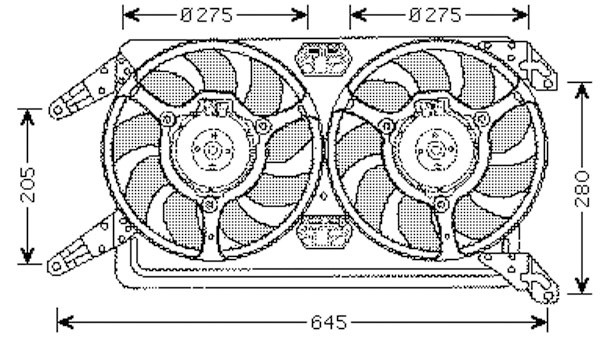 DUBBELE FAN ALFA ROMEO 147 02-06 3.2I-32V M +/-AC