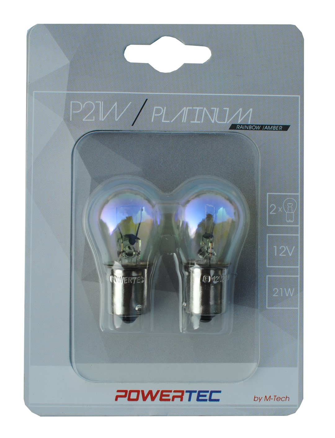 Rainbow/amber Powertec BA15S lampen 12V 21W