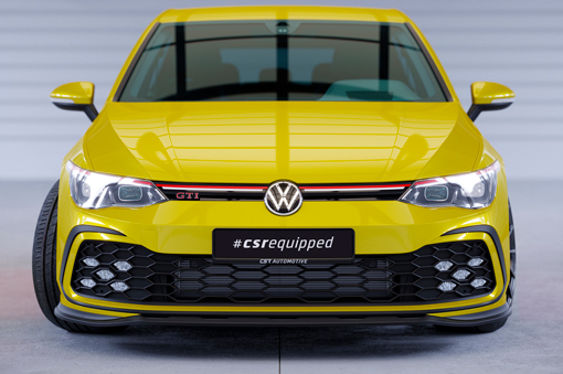 Voorspoiler Volkswagen Golf 8 GTI GTD GTE R-Line CSR Glans Zwart