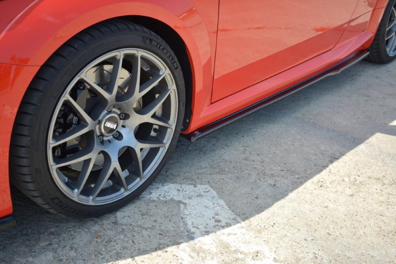 Zij Skirts Diffusers Audi TT RS 8S Glanzend Zwart