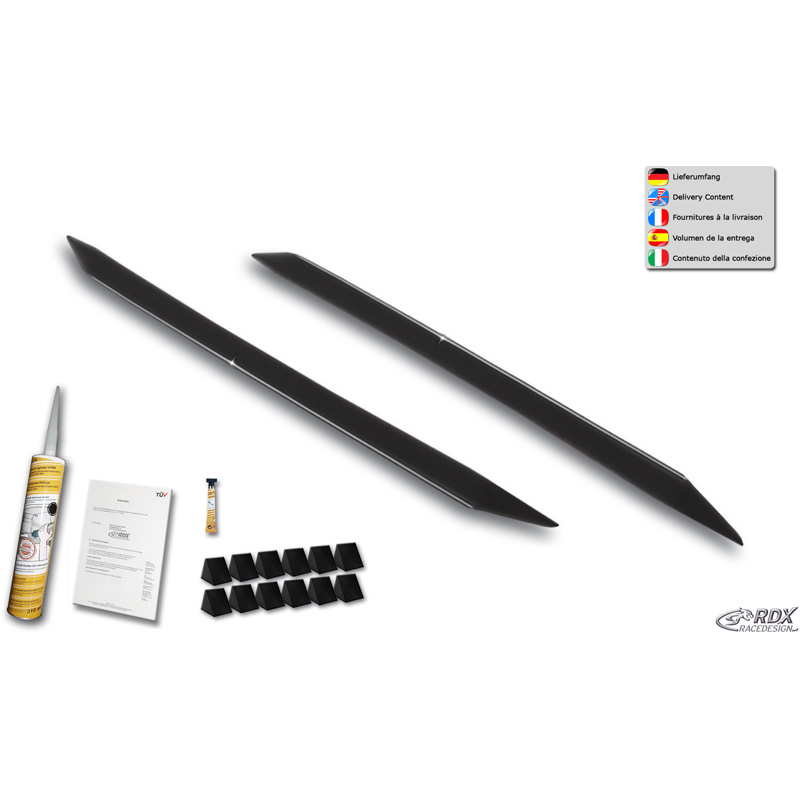 RDX Racedesign Sideskirts 'Slim'  Toyota Yaris P9 2005-2011 (ABS zwart glanzend)
