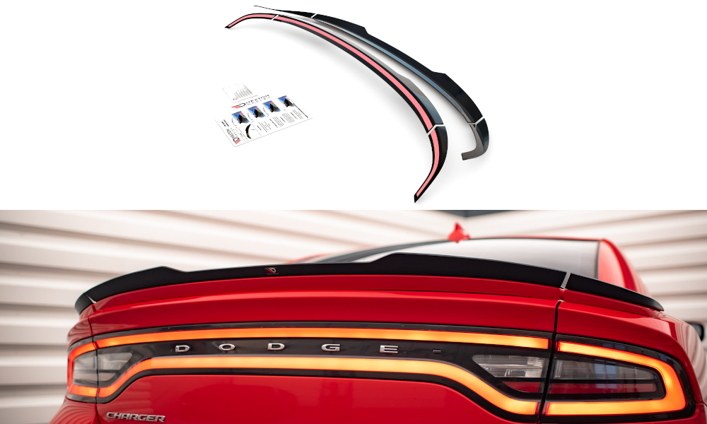 Spoiler Dodge Charger RT MK7 FL Maxton Glans Zwart