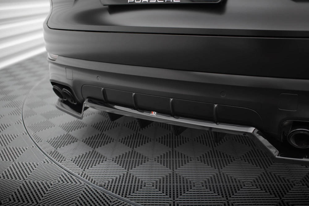 Diffuser Porsche Cayenne Sport Design 18-23 Maxton Glans Zwart