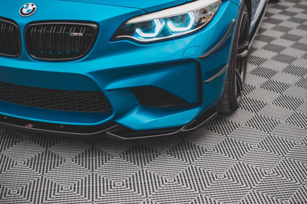 Voorspoiler V.3 BMW M2 F87 Maxton Glans Zwart