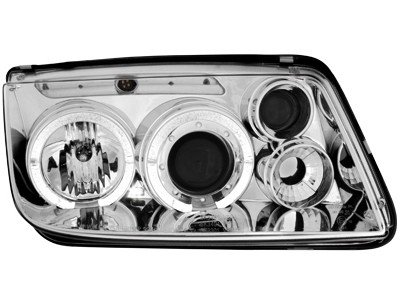 Faros VW Bora Angel Eyes cromo