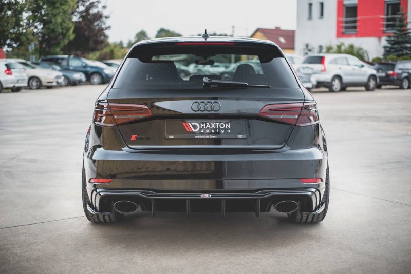 Diffuser V.2 Audi RS3 8V Sportback FL Maxton Glans Zwart