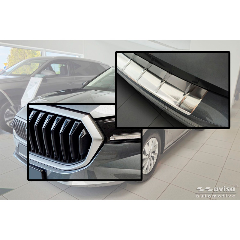 Avisa RVS Achterbumperprotector  Skoda Superb IV Liftback 2024- - Zilver
