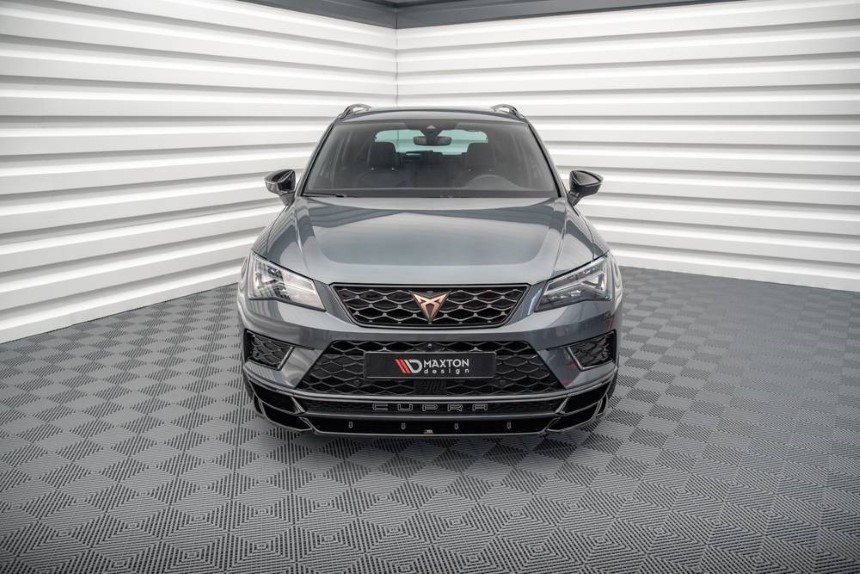 Voorspoiler Ateca Maxton Design glans zwart V.2
