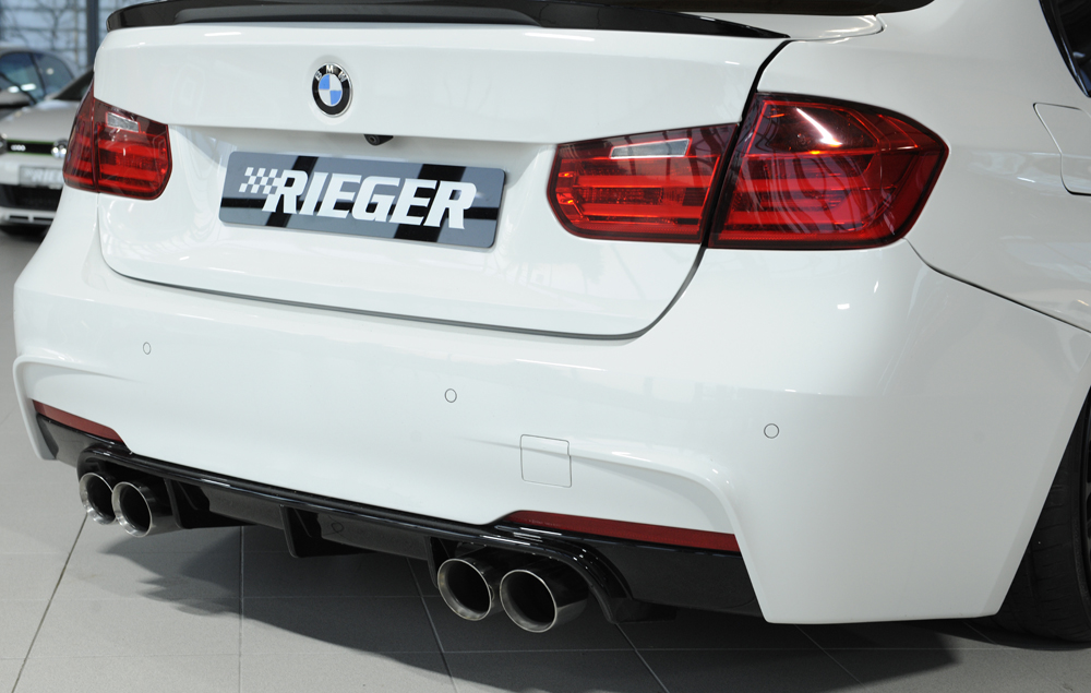 Achter Diffuser BMW 3 serie F30/F31 2012-... Zwart Glans Rieger