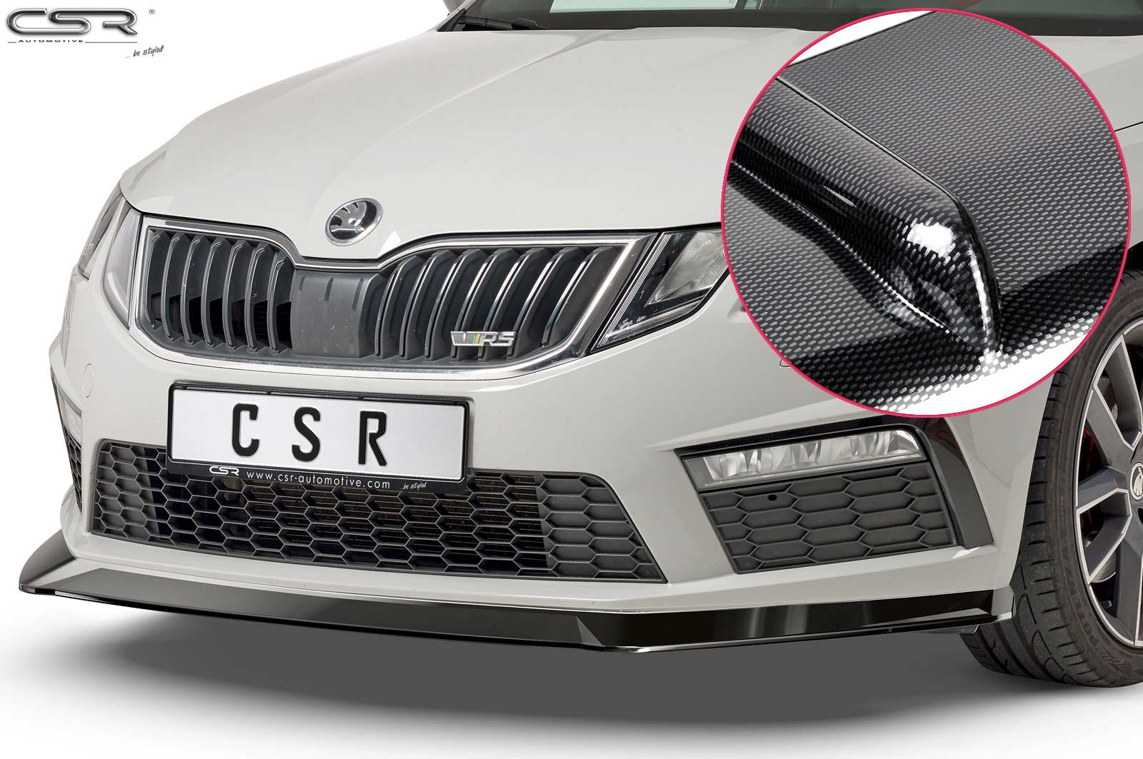 Voorspoiler Skoda Octavia III (5E) RS Carbon look