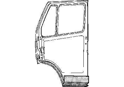 onderkant deur, rechts Fiat Ducato, 1982-1994