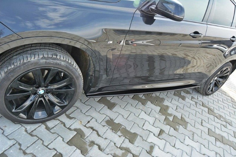 Zijskirts Diffusers BMW X6 F16 MPACK Glanzend Zwart-