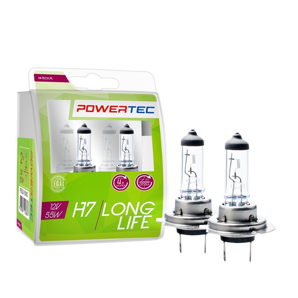 Mtech Powertec SuperWhite H7 bulbs 12V DUO