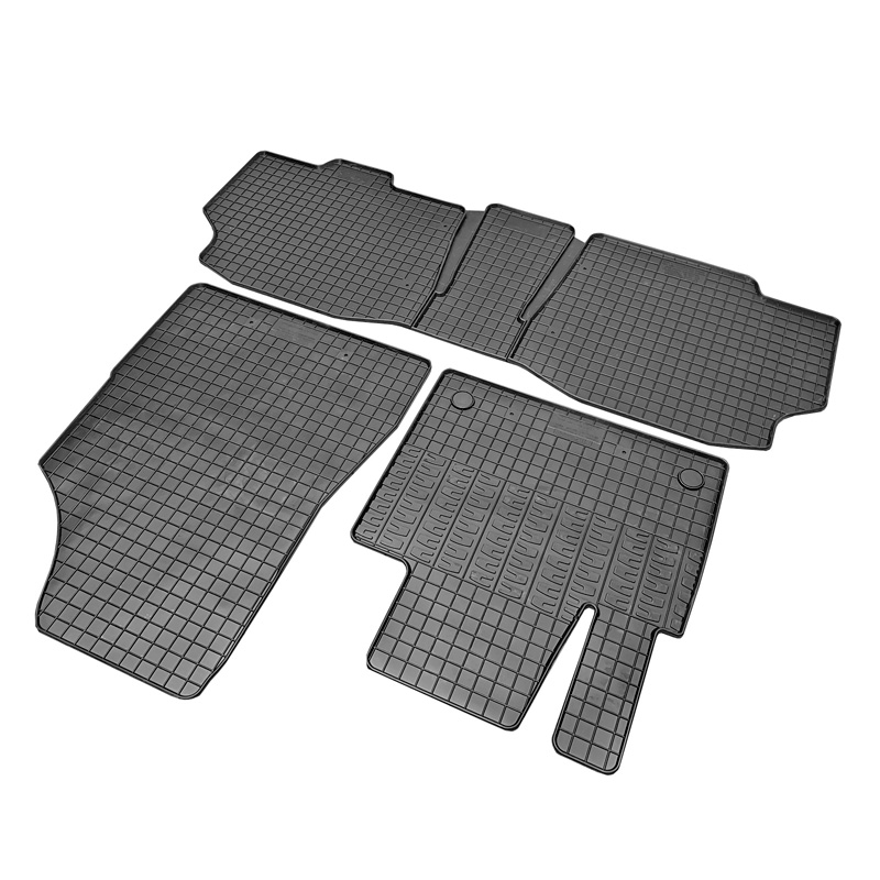 Rubber matten  Mercedes Citan Tourer / T-Klasse MPV (W420) & Renault Kangoo III MPV & Nissan Townstar MPV 2021- (5-delig + montagesysteem)