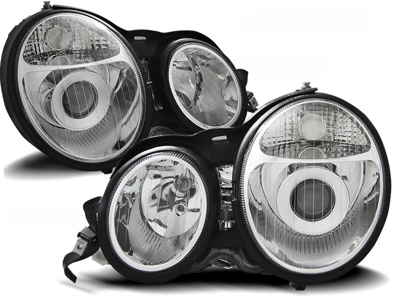 Faros Mercedes E-Class W210 95-98 cromo