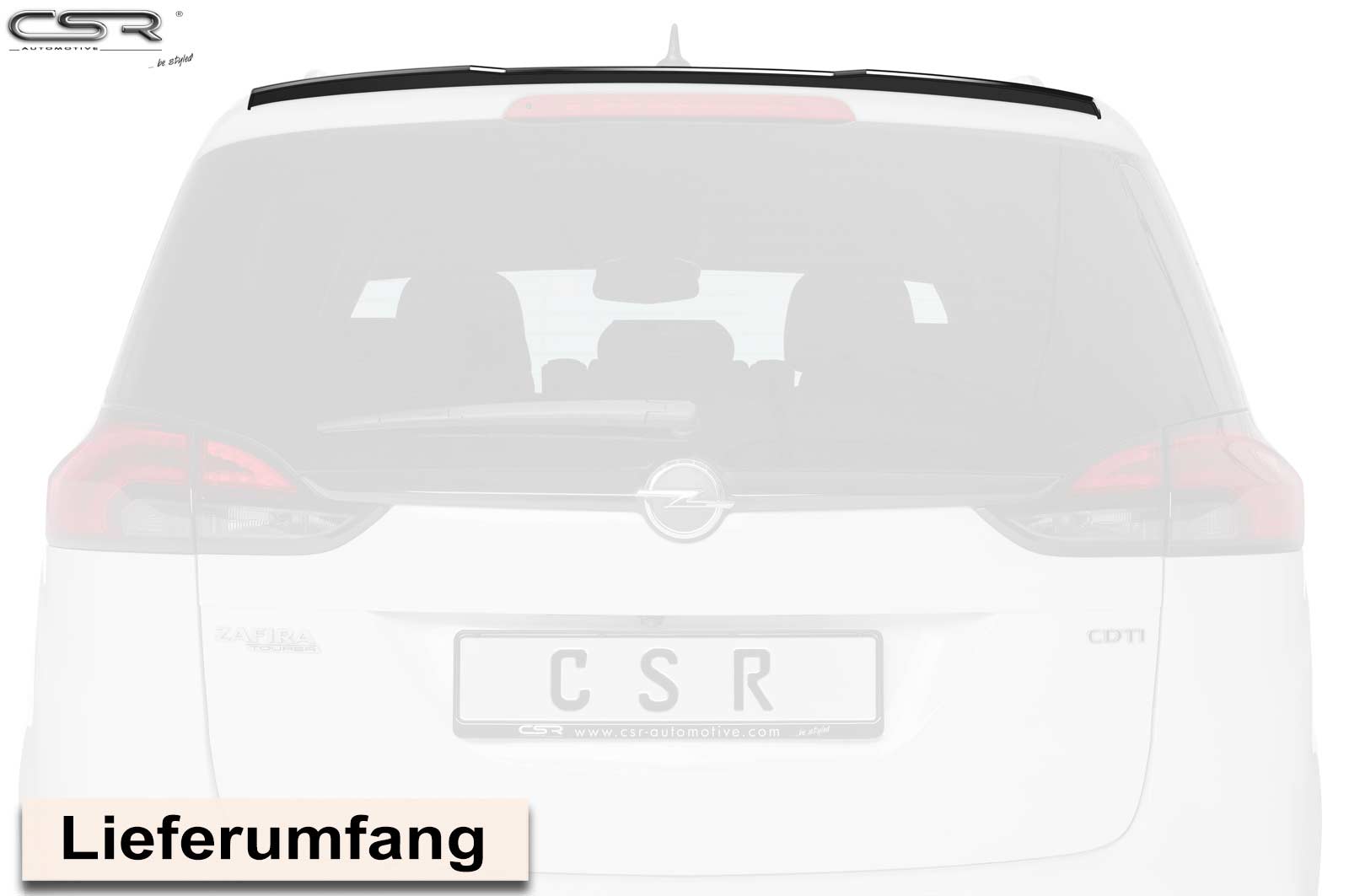 Achterspoiler Opel Zafira C Tourer glans zwart 2011– van CSR Automotive