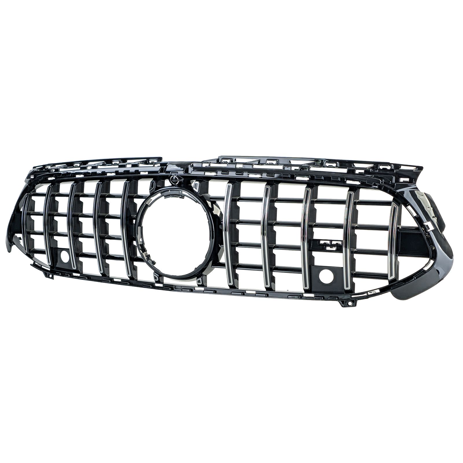Grill Mercedes A-klasse W177 / V177 GT-Look Glans Zwart-Chroom (Facelift)