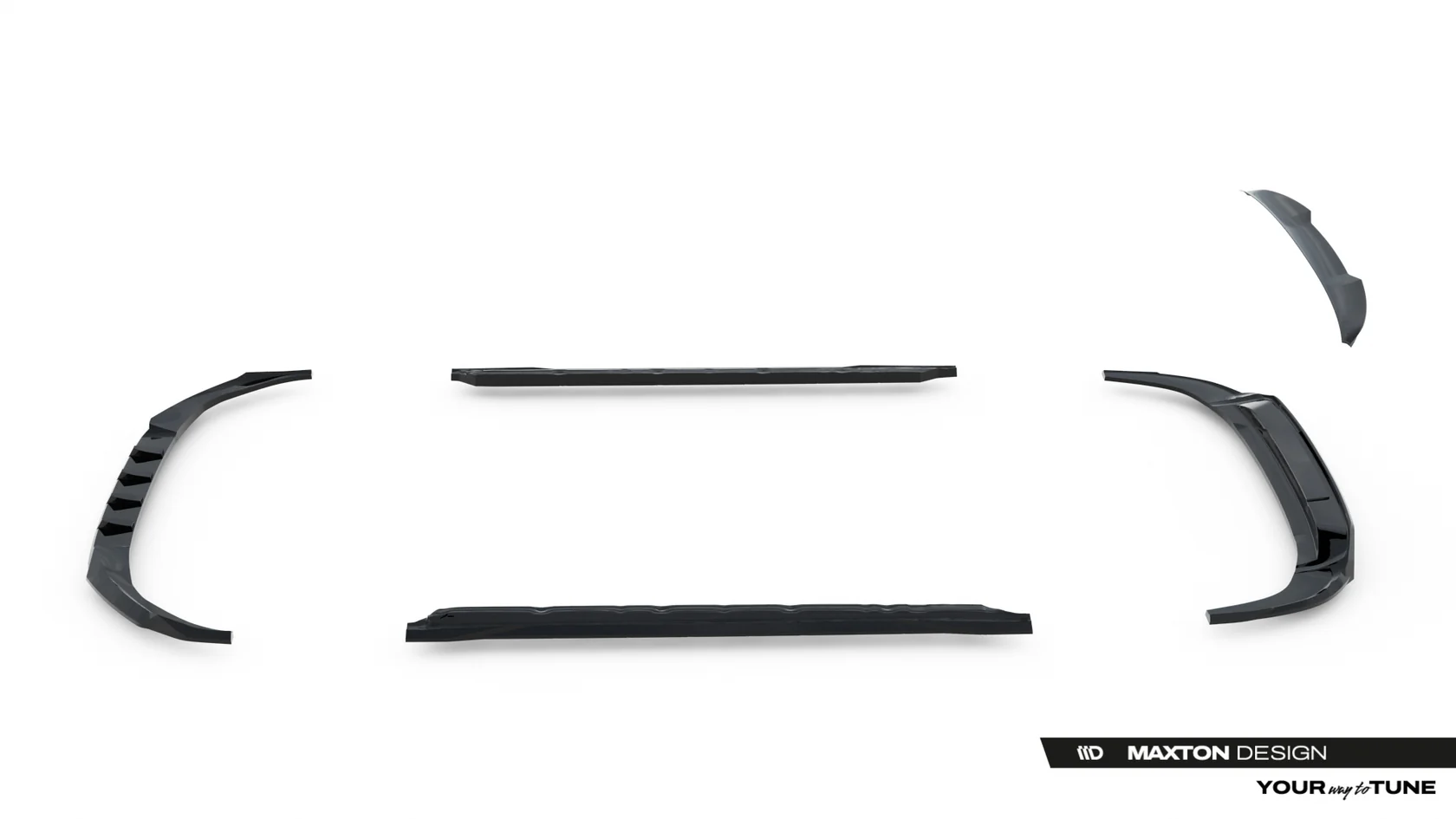 Bodykit Audi A3 Sedan 8Y Facelift Maxton Glanzend zwart