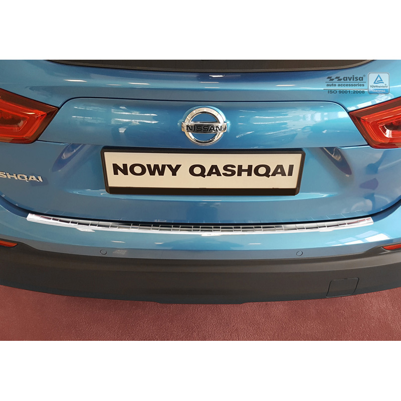RVS Achterbumperprotector Nissan Qashqai II Facelift 2017- 'Ribs