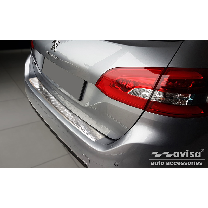 RVS Achterbumperprotector  Peugeot 308 II SW 2013-2017 & Facelift 2017-2021 'Ribs'
