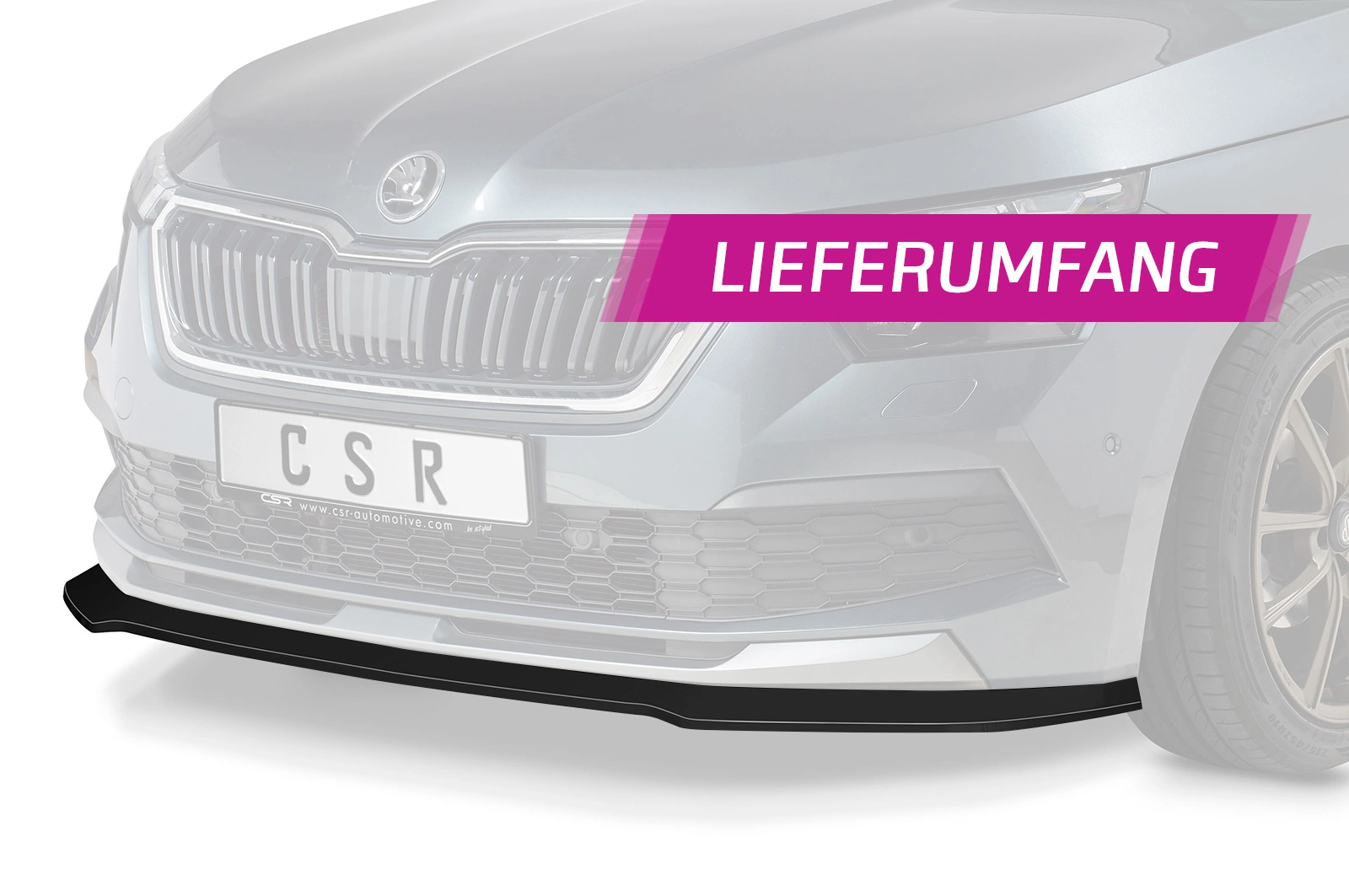 Voorspoiler Skoda Kamiq Glans Zwart – CSR Automotive