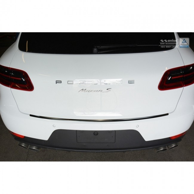 RVS Achterbumperprotector 'Deluxe' Porsche Macan 2014- Zwart/Roo