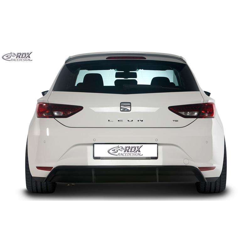 Achterskirt 'Diffusor'  Seat Leon 5F SC/5-deurs 2013-2017 excl. ST/FR/Cupra (ABS zwart glanzend)
