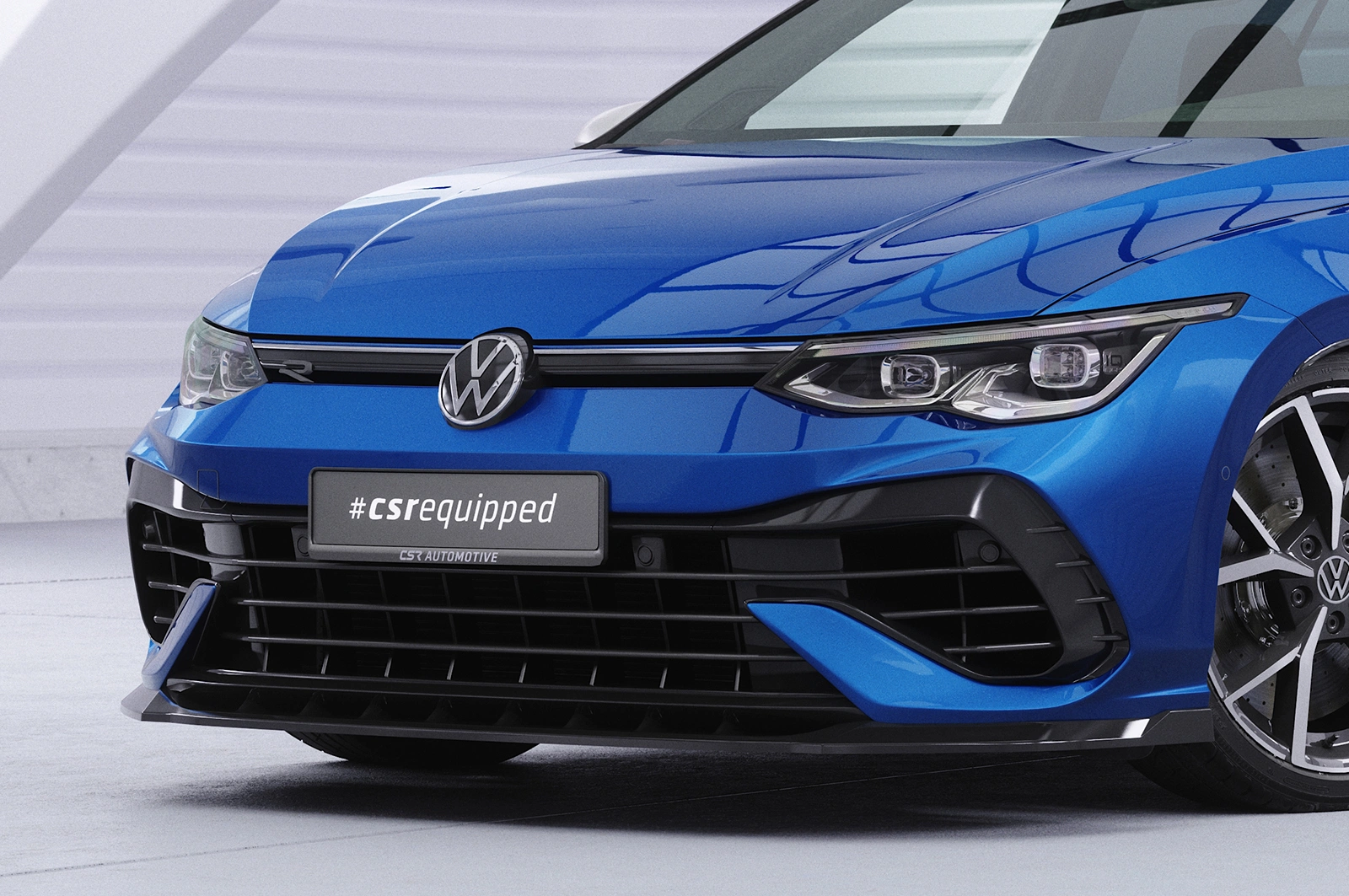 Voorspoiler VW Golf 8 (CD) R glans zwart